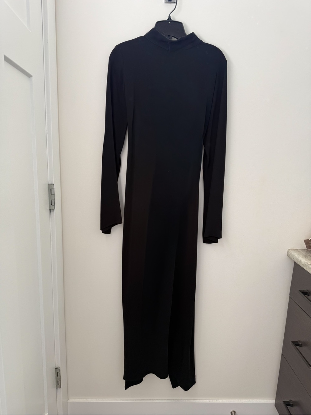 Zara Black Long-Sleeve Maxi Dress